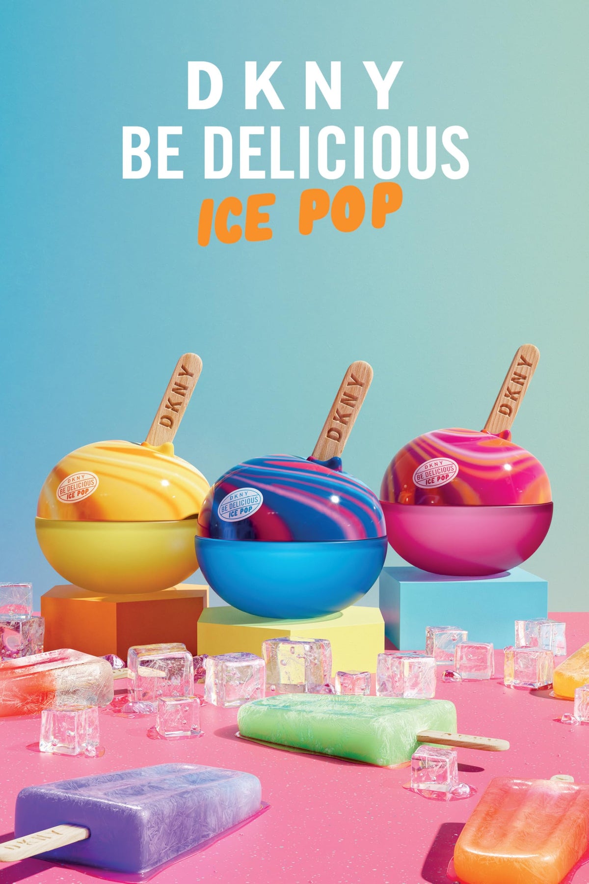DKNY Be Delicious Ice Pop Berry Bliss spray on skin, refreshing daily mood boost