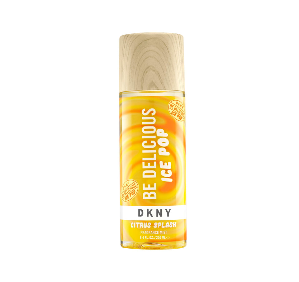 DKNY Be Delicious Ice Pop fragrance mist bottle with crisp citrus, perfect for summer refresh.