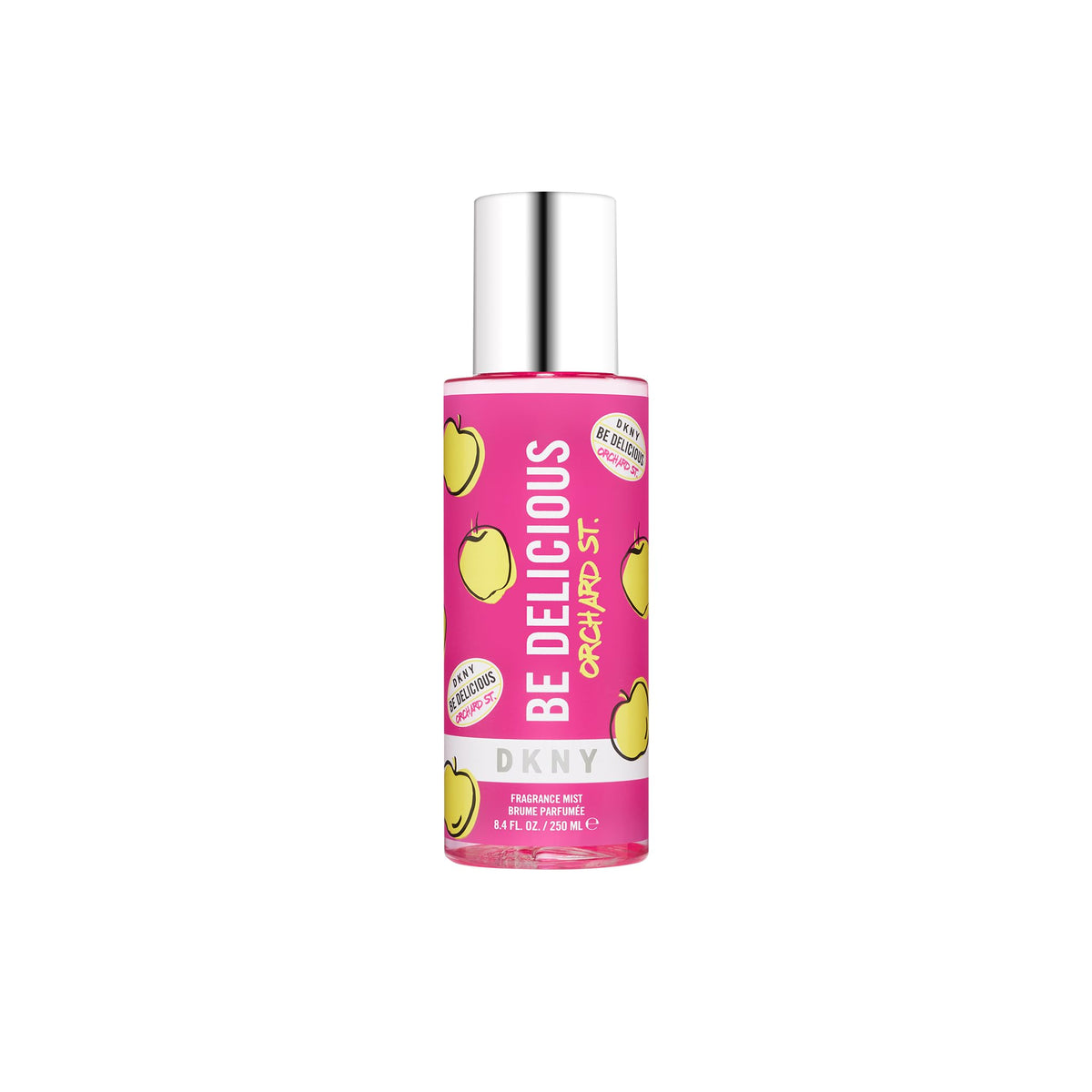 DKNY Be Delicious Orchard St fragrance mist bottle for everyday glamour and energy.
