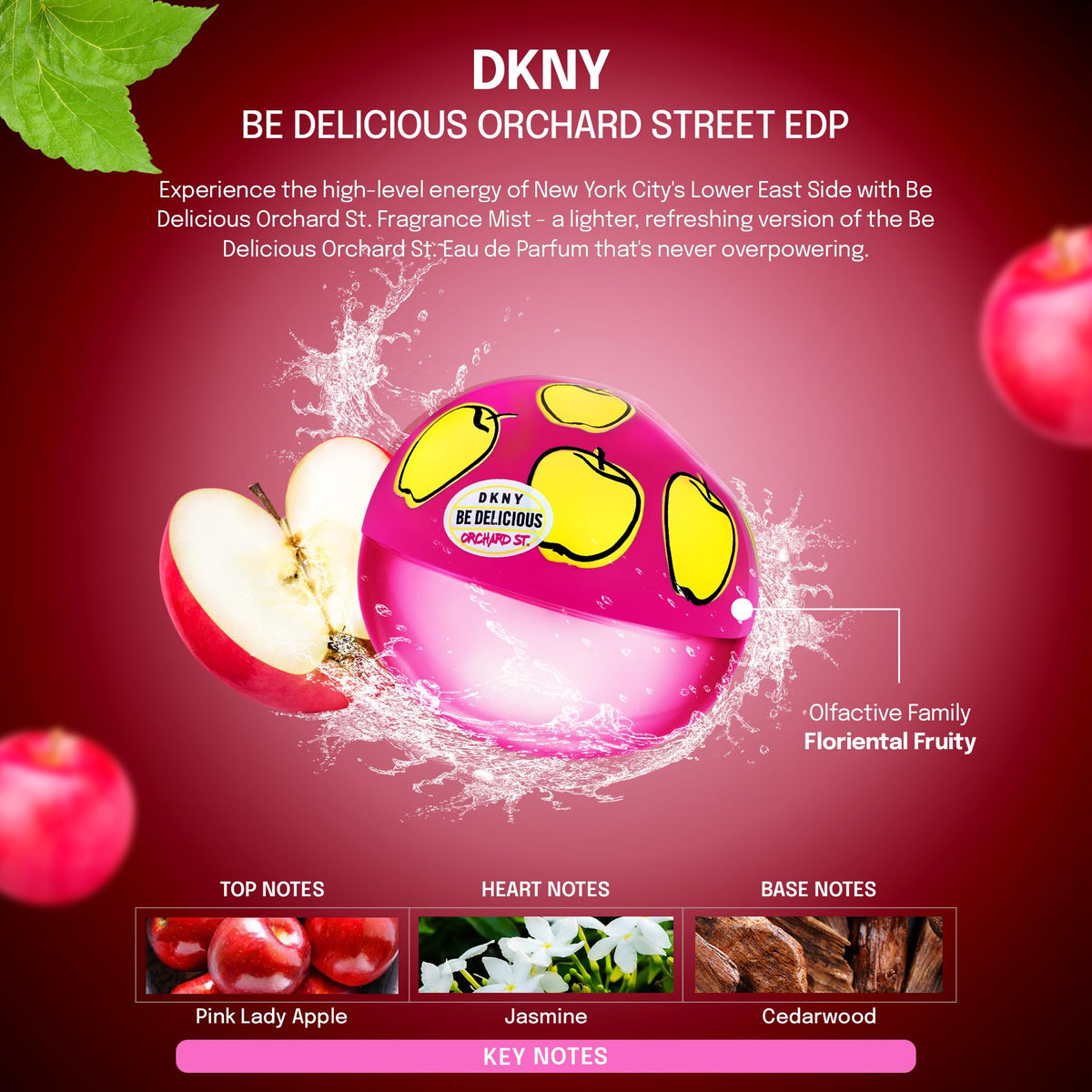 Spray mist of Be Delicious Orchard St for quick application