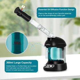 DKURQG 360-degree sprayer provides versatile facial mist delivery.