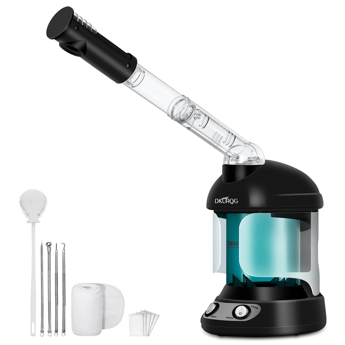 DKURQG facial steamer wide opening enables easy cleaning and hygienic use.