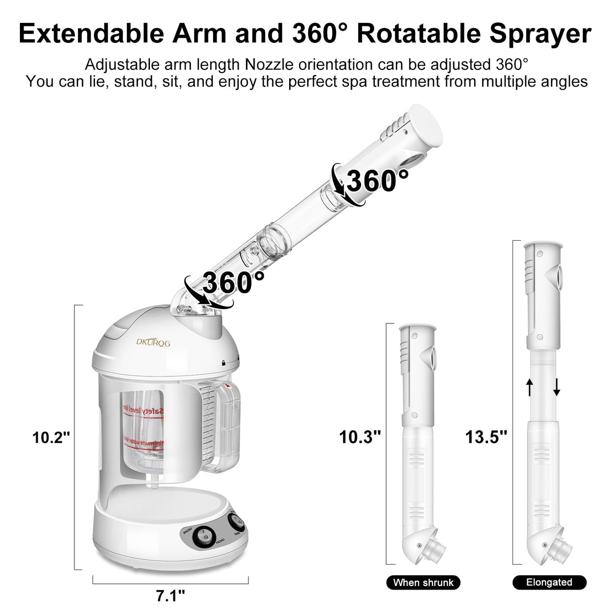 DKURQG Nano Ionic Facial Steamer aromatherapy feature enhances ambiance