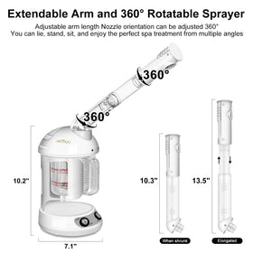 DKURQG Nano Ionic Facial Steamer aromatherapy feature enhances ambiance