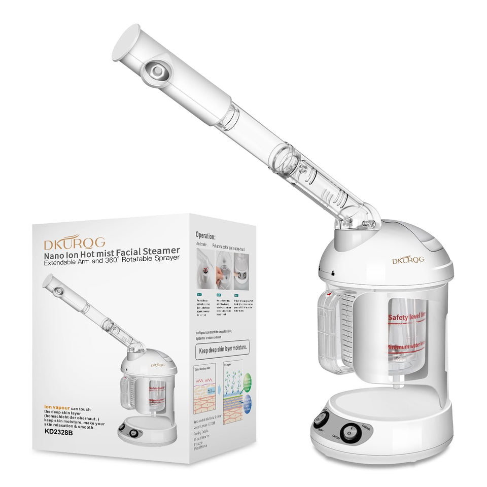 DKURQG Nano Ionic Facial Steamer front view highlighting home spa hydration