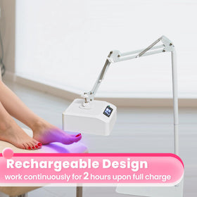 DLITISH UV foot lamp with hanging arm for flexible pedicure positioning.