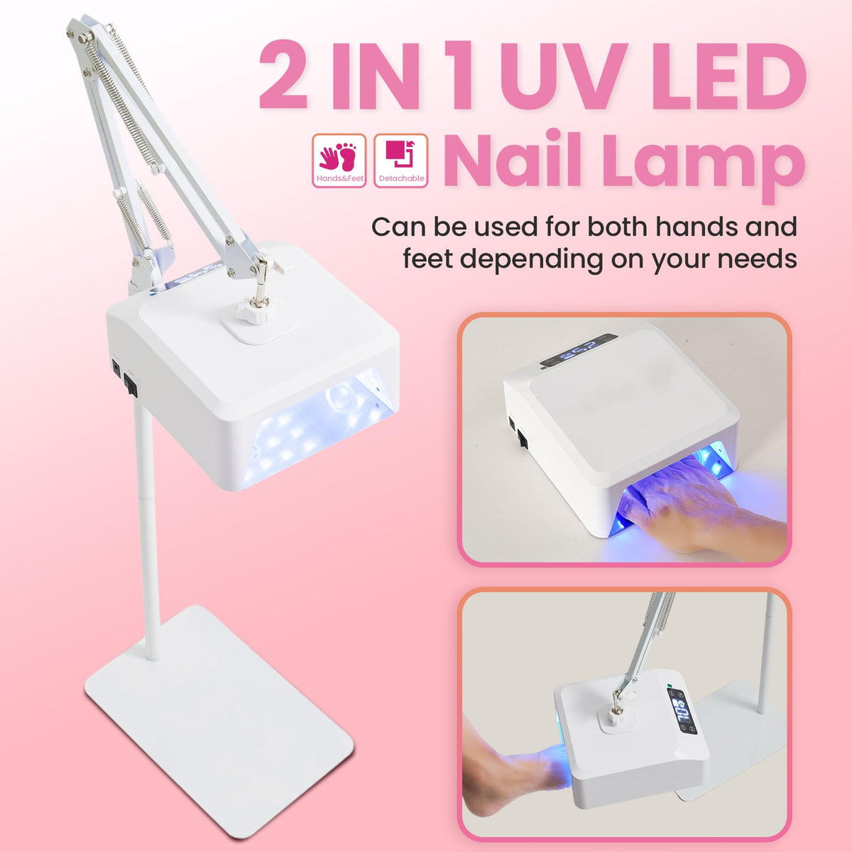 DLITISH UV foot lamp infrared sensing ensures automatic on/off during use.