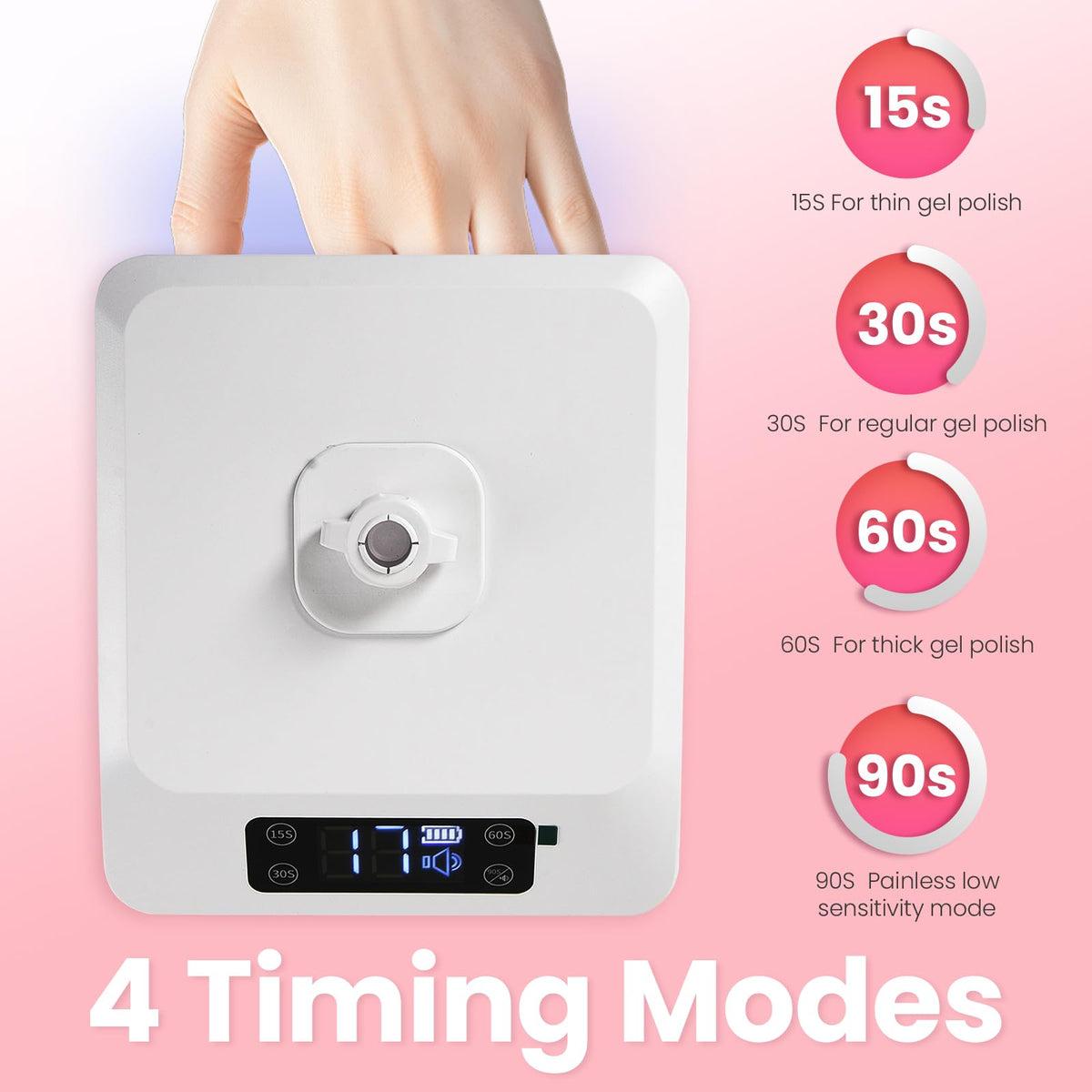 DLITISH UV foot lamp timing modes support precise curing intervals.