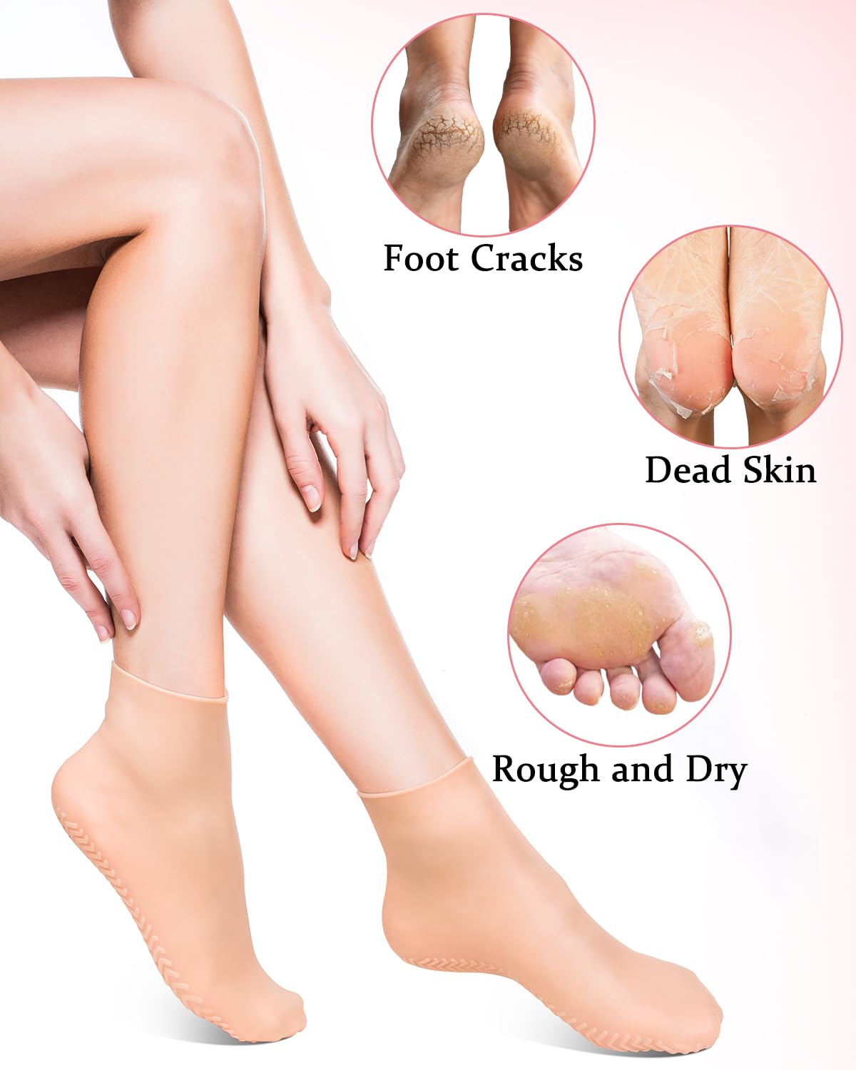 DLMDLM anti-slip silicone socks keep feet secure during wear.
