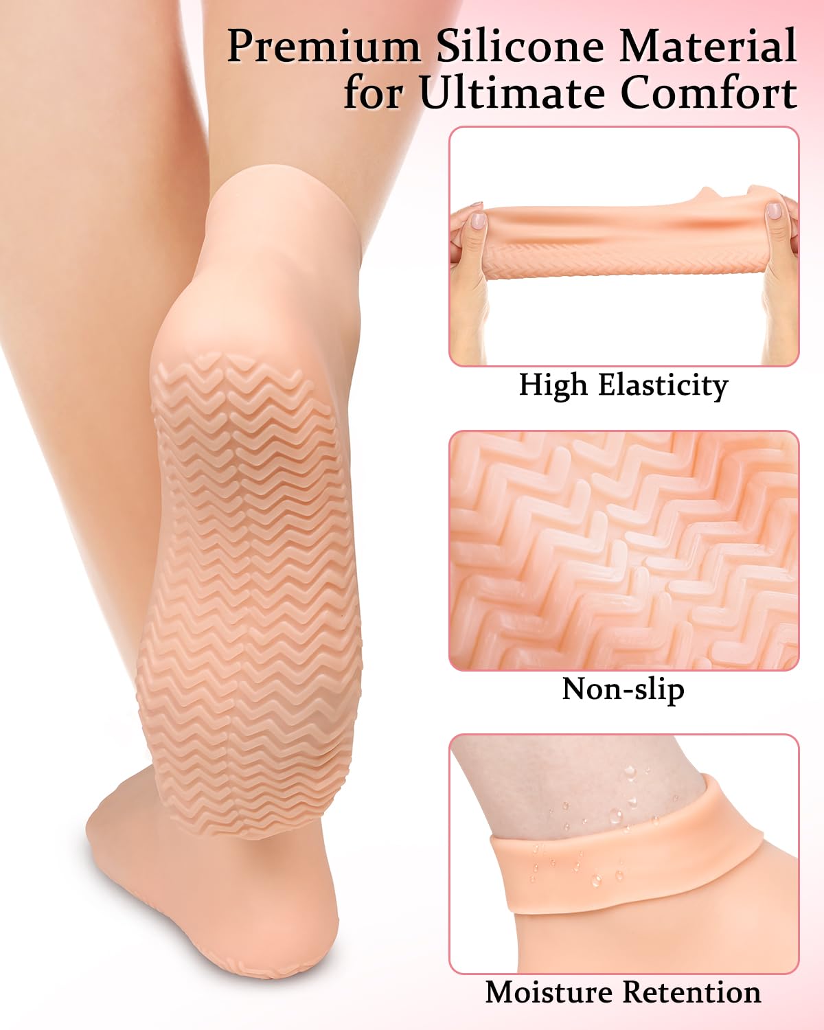 DLMDLM washable and reusable silicone socks after pedicures.