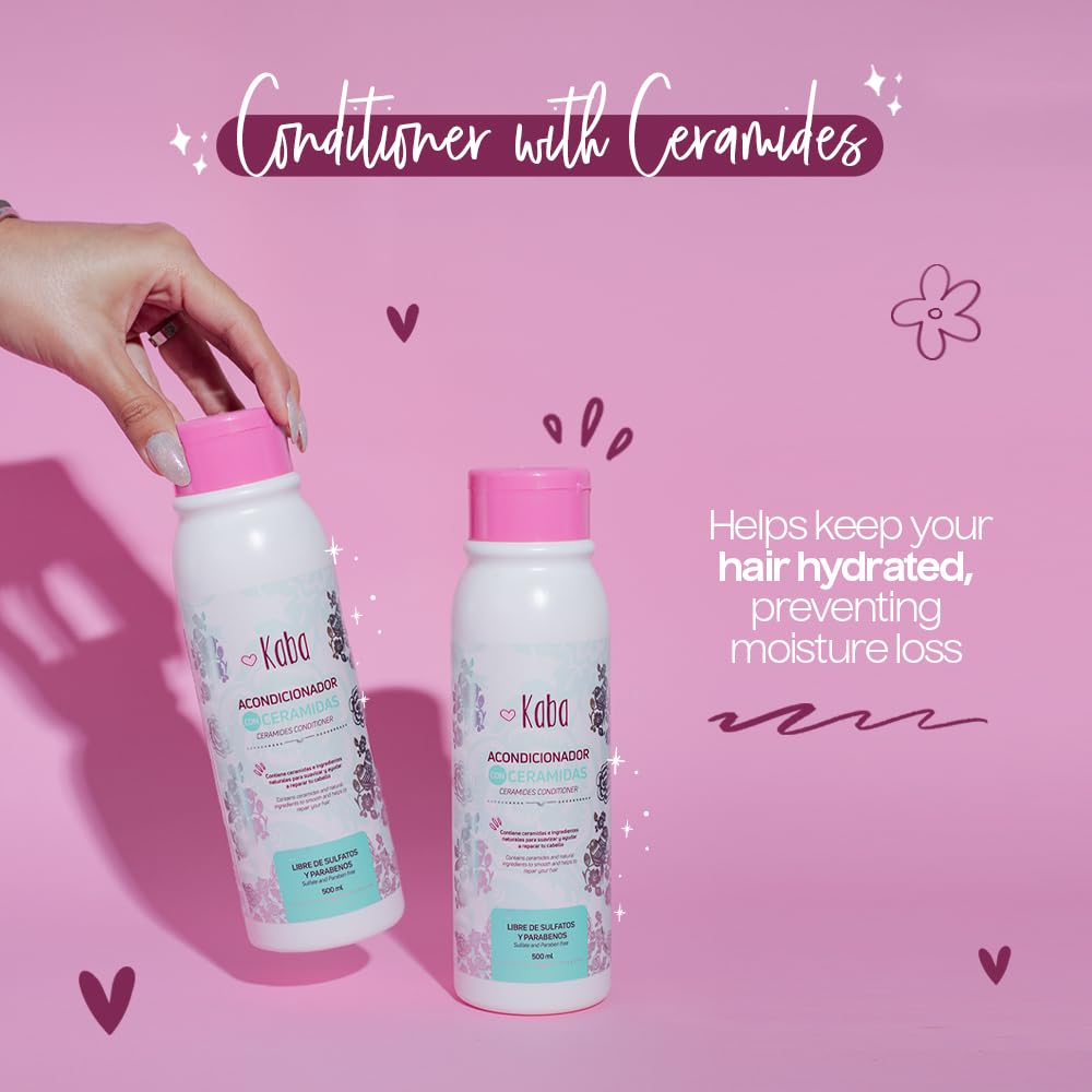 D'Luchi Kaba Ceramide conditioner packaging highlights sulfate-free formula for gentler care.
