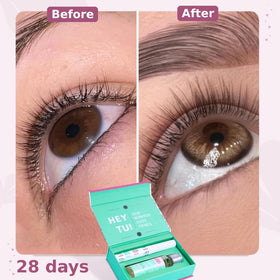 D'Luchi Kaba eyelash serum being applied at the lash root for nourishment