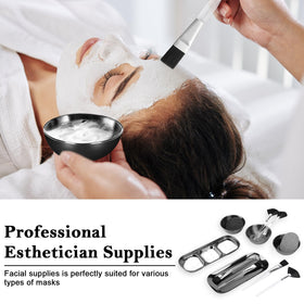 DLUGOPIS 3-compartment serving tray neatly stores lotions, sponges, and tools.