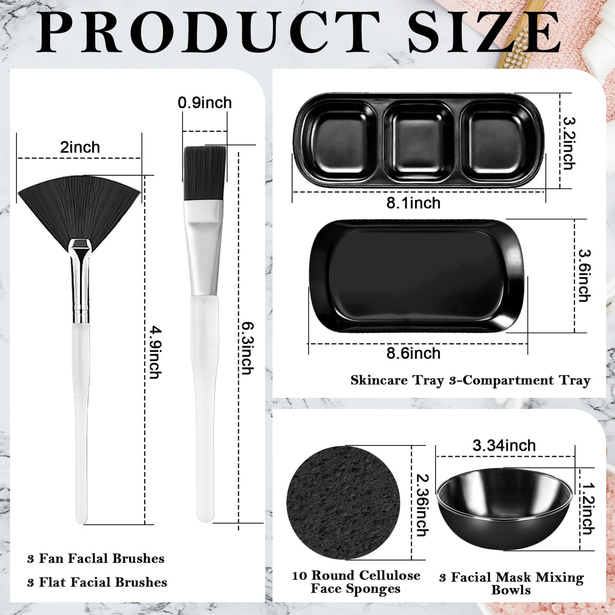 DLUGOPIS esthetician fan brushes for soft, even product application.