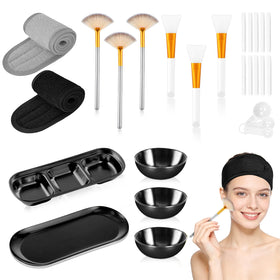 DLUGOPIS black facial mixing bowls for smooth clay mask blending
