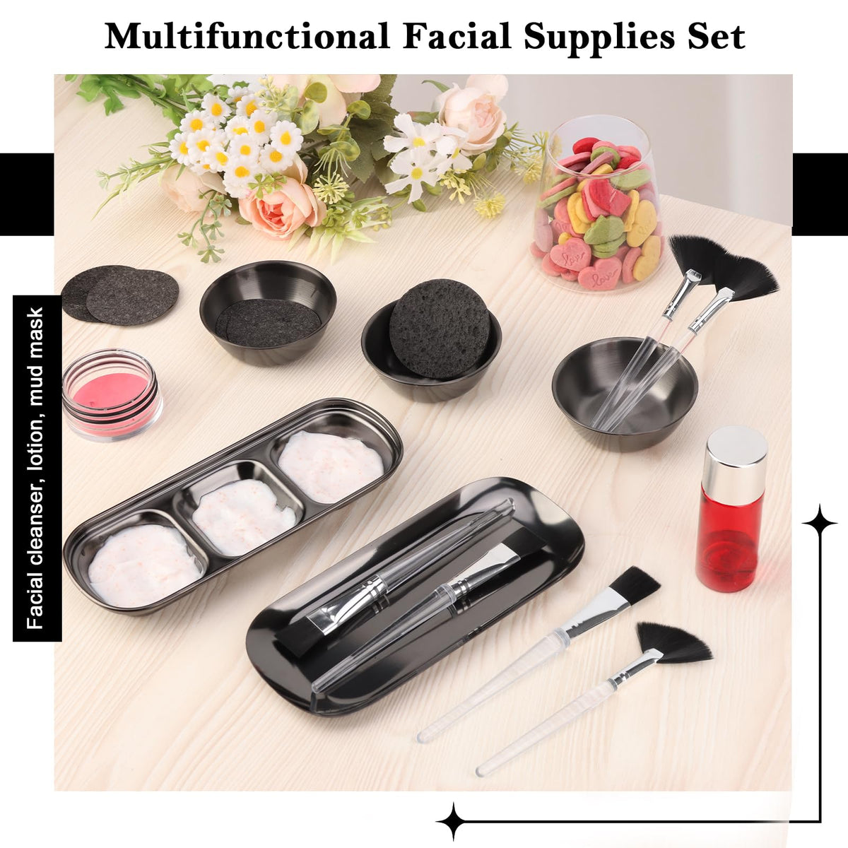 DLUGOPIS round compressed sponges expand when soaked for even coverage.