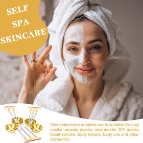 DLUGOPIS gold brushes shown during DIY mask prep