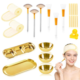 Dlugopis gold facial mixing bowls for precise mask blending.