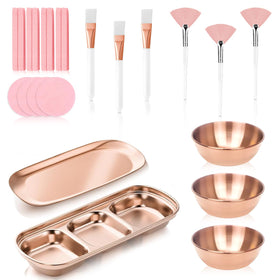 DLUGOPIS rose gold facial bowl for precise mask mixing and durability.