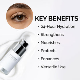 DLUX PROFESSIONAL 24-hour hydration visual shows lasting moisture