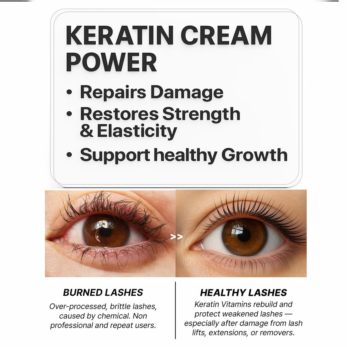 DLUX PROFESSIONAL Argan Oil Keratin ingredients highlight nourishment for lashes