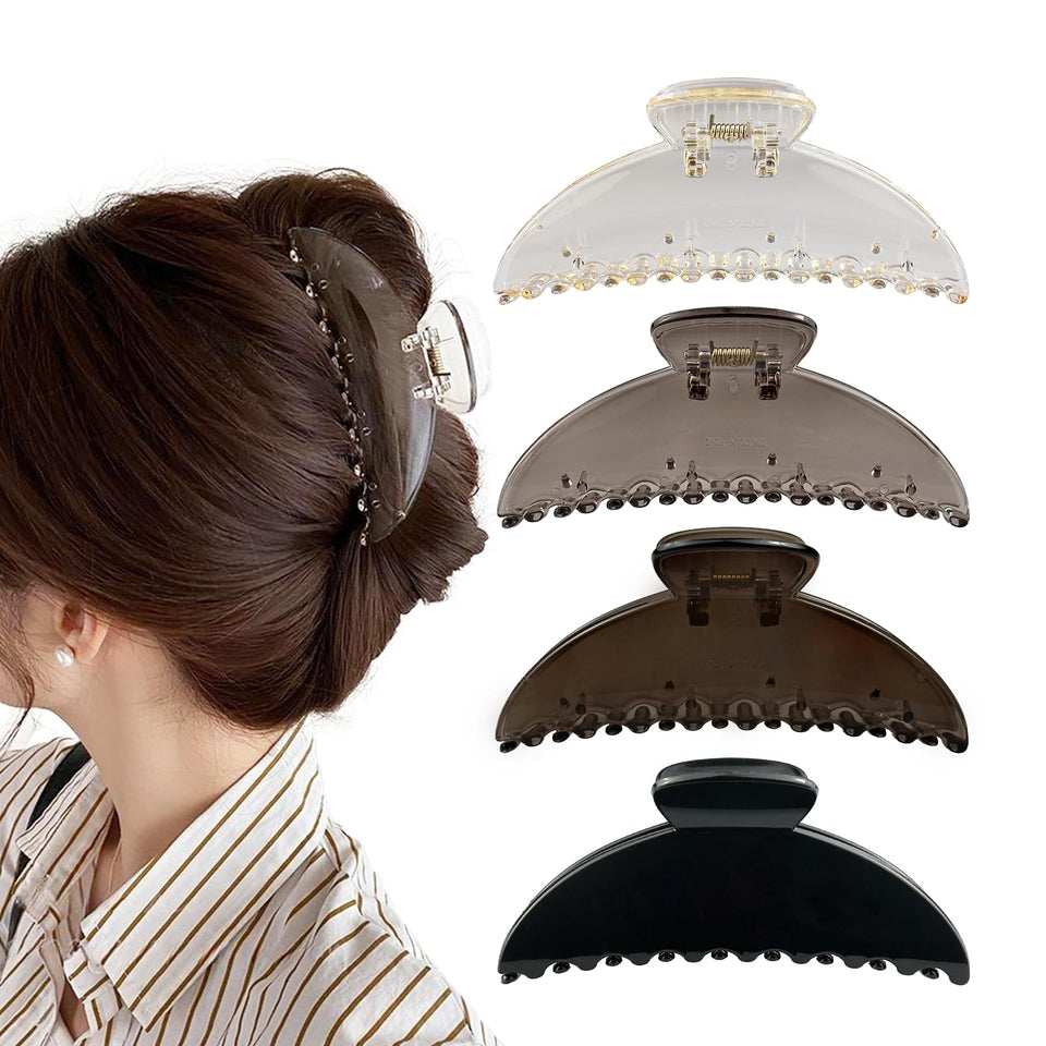 DMJHJY hair claw clip large five-inch provides secure half-up styling.