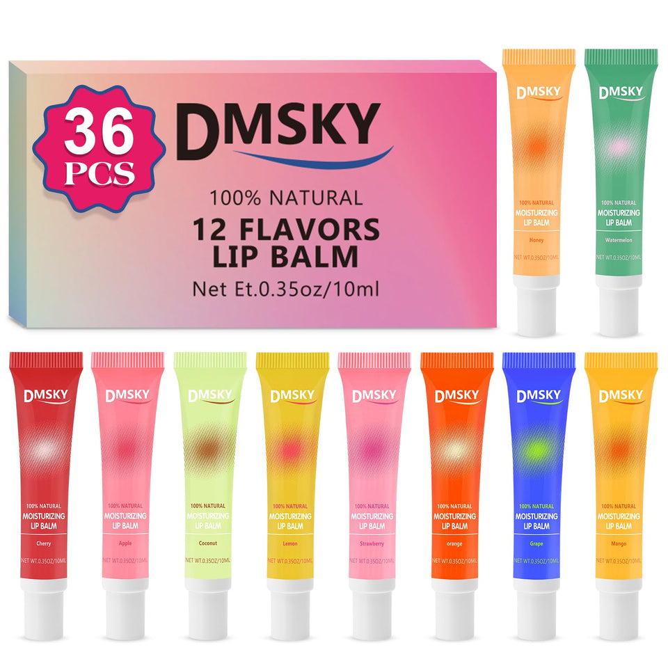 Dmsky 36-pack lip gloss clear bulk bottle for smooth, hydrated lips.