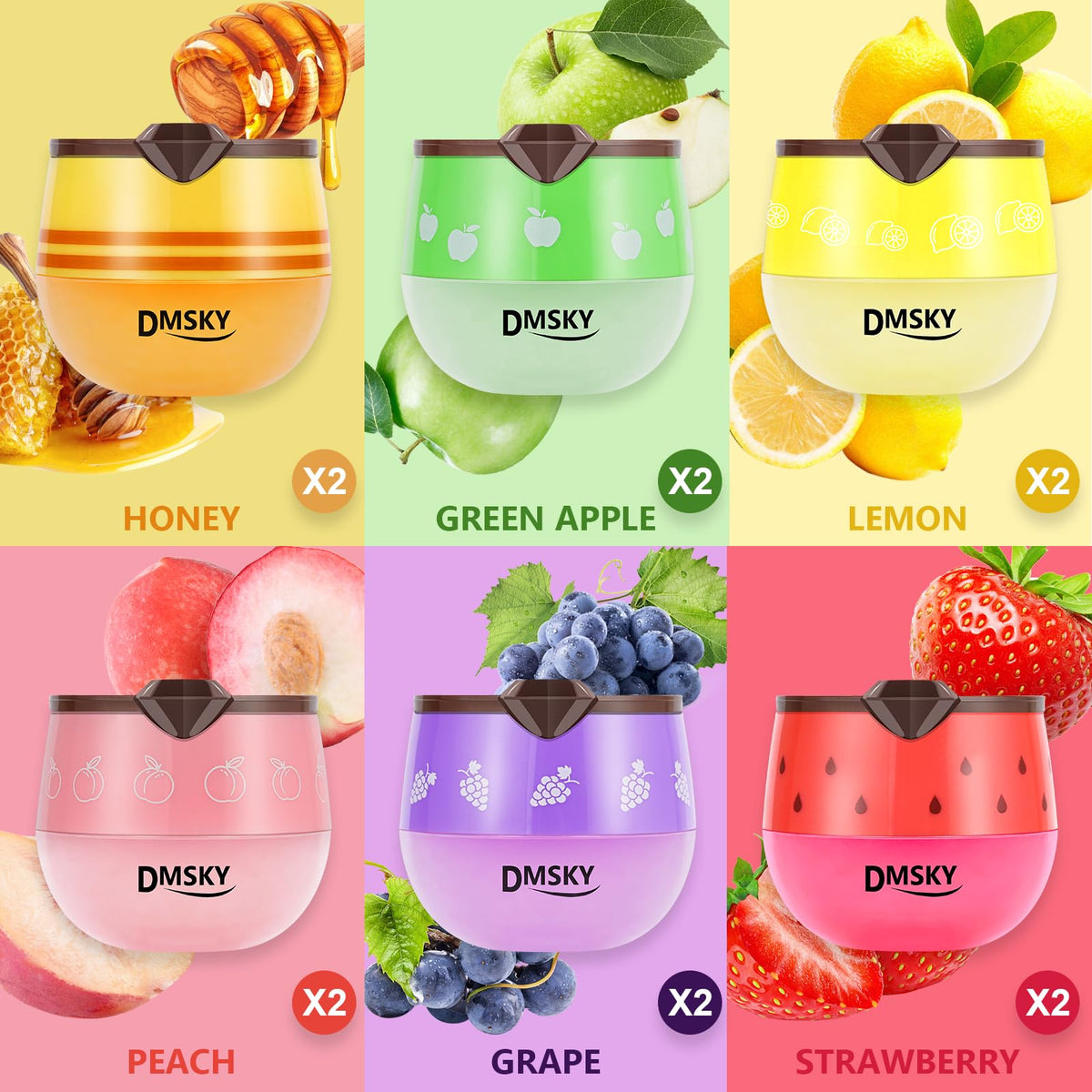 Dmsky Lip Mask Honey Pot jar close-up highlighting rich hydration for lips