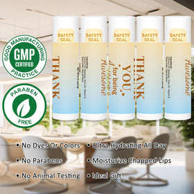 Dmsky nourishing lip balm with beeswax and coconut oil, soothing lips.