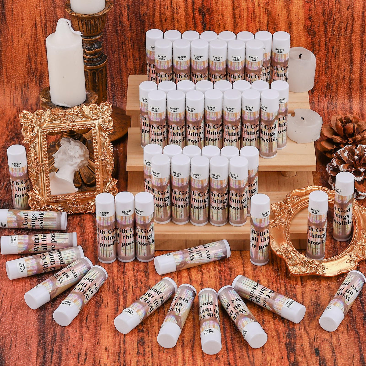 DMSKY lip balm tube with scripture design and faith reference