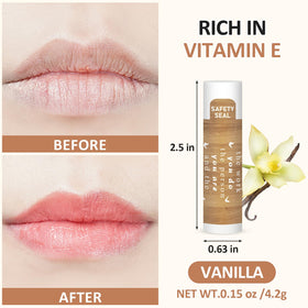 DMSKY vanilla flavored lip balm for everyday use.