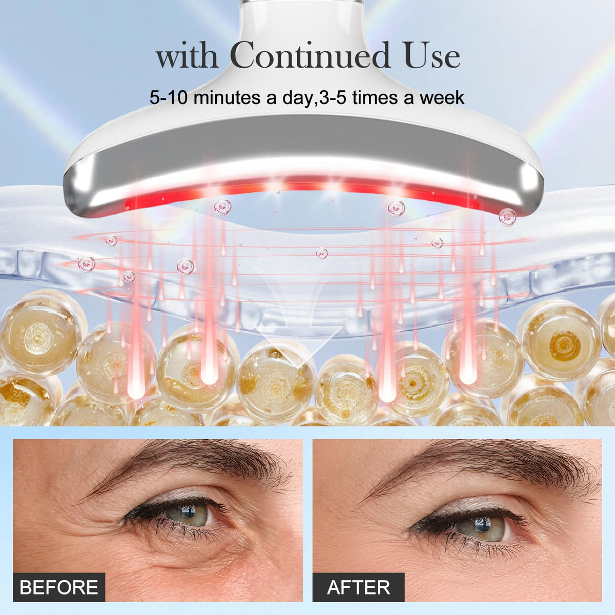 Dmtdnid hot and cold therapy function refreshes skin and product absorption.