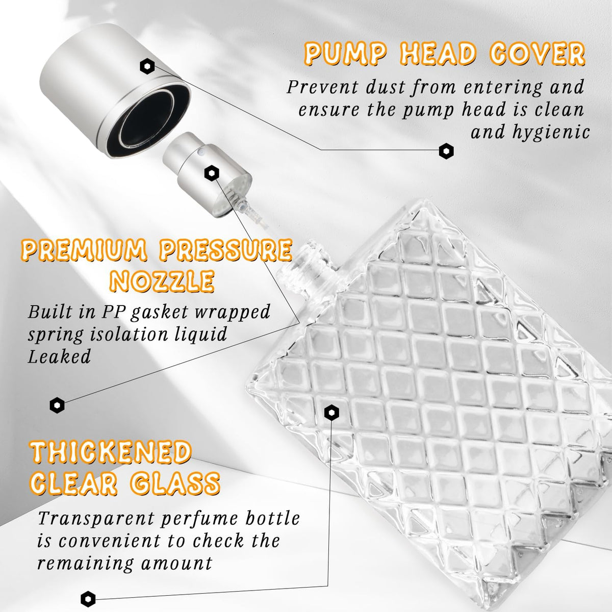 DMuuuDM leak-proof nozzle keeps liquids contained during refills.