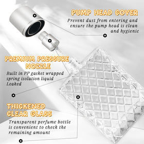DMuuuDM leak-proof nozzle keeps liquids contained during refills.