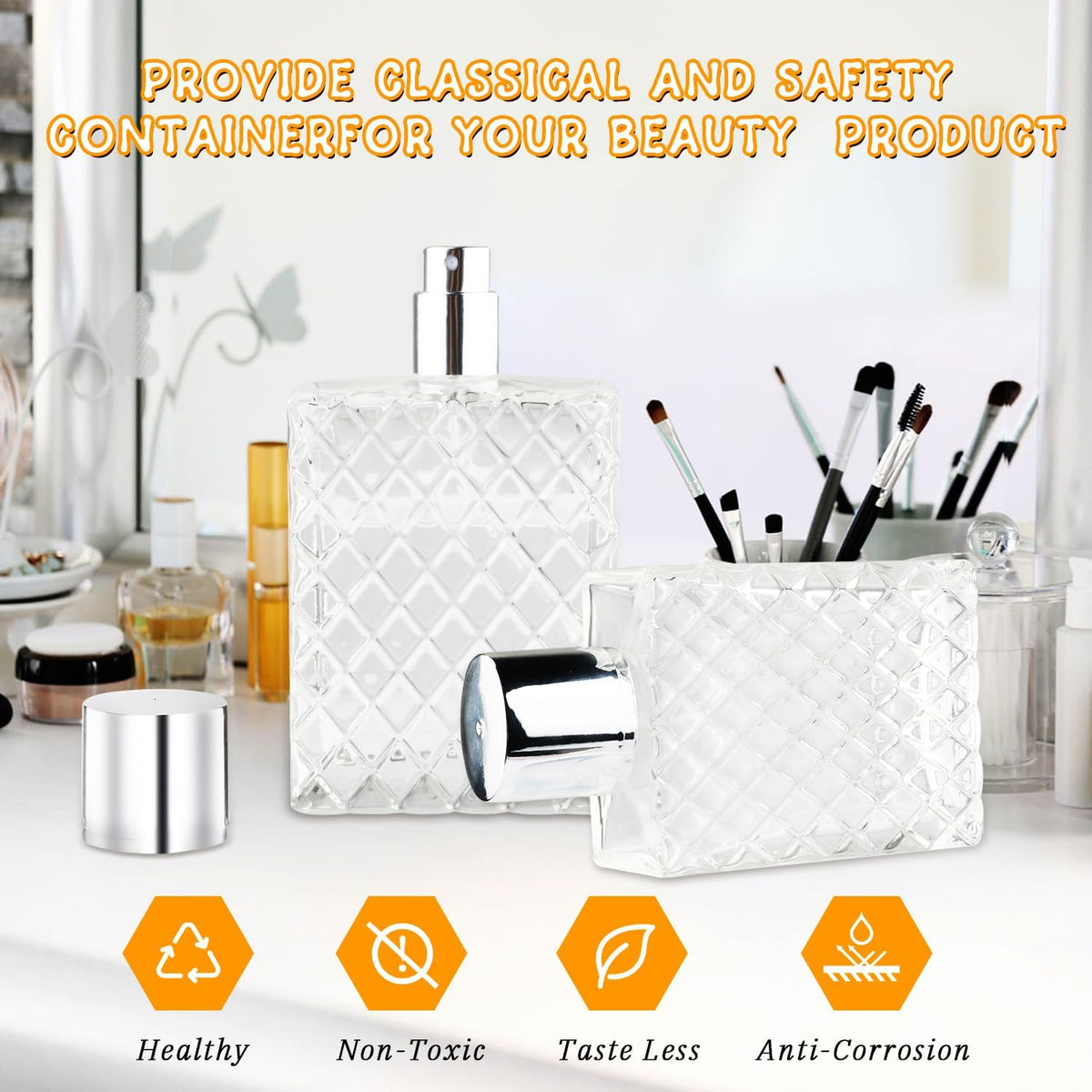 DMuuuDM luxurious quilted-glass look enhances homemade fragrance.