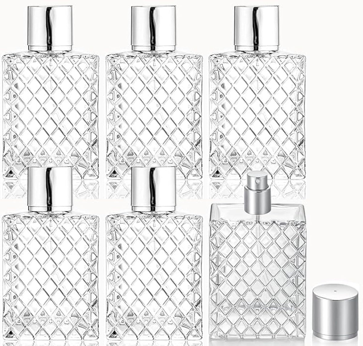 DMuuuDM refillable spray bottle six-pack for travel and easy fragrance refills.