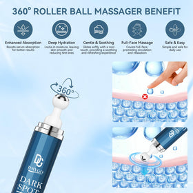 DMYGO dark spot remover on face and neck during routine skincare.