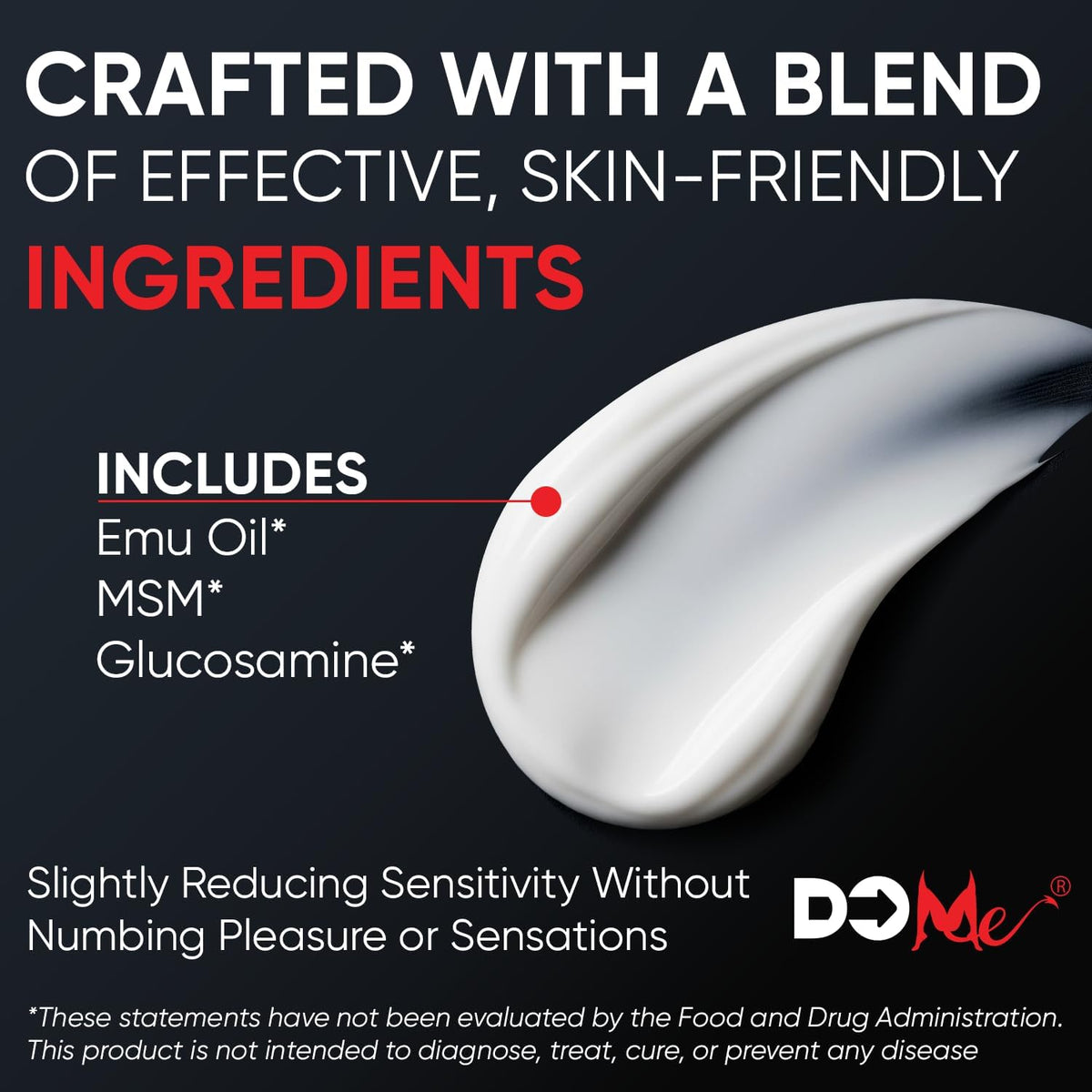 Skin after applying Do Me Delay Cream demonstrates comfortable sensation and control.