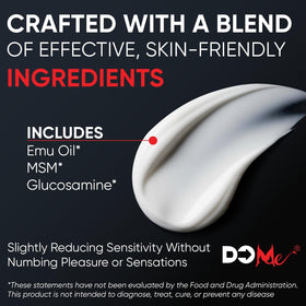 Skin after applying Do Me Delay Cream demonstrates comfortable sensation and control.