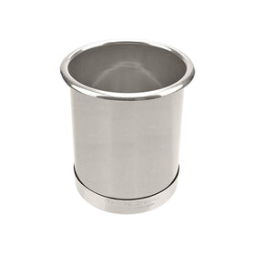 Docking Drawer 5-inch hot tool canister securely holds Dyson dryers for tidy vanity storage.
