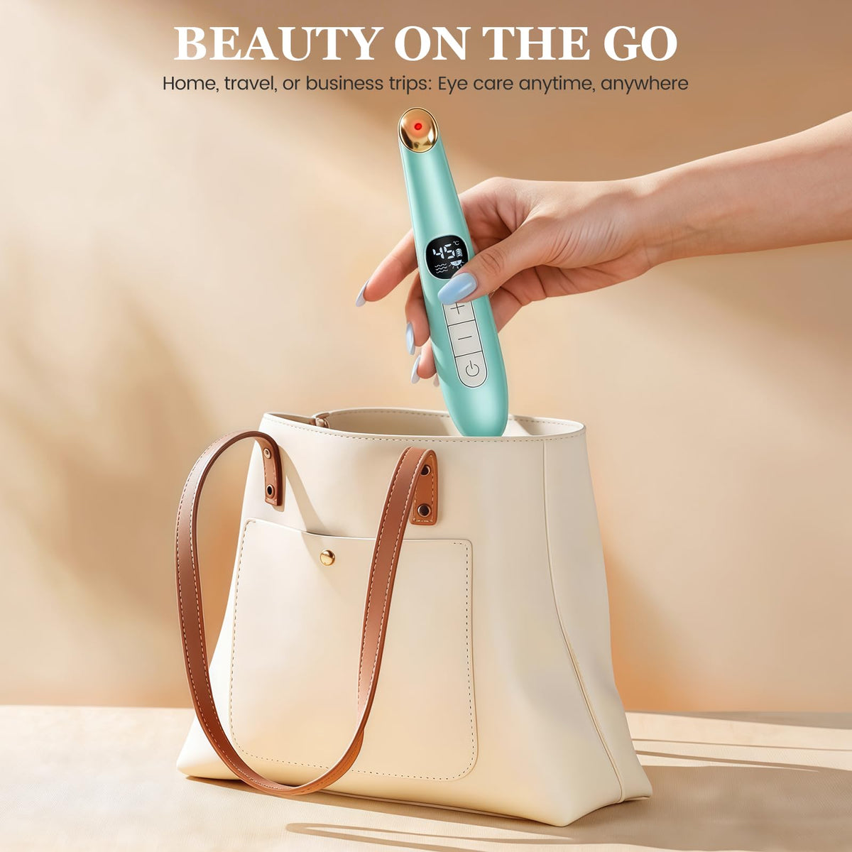 DOCOCO Eye Lift Wand compact travel design fits in your bag.