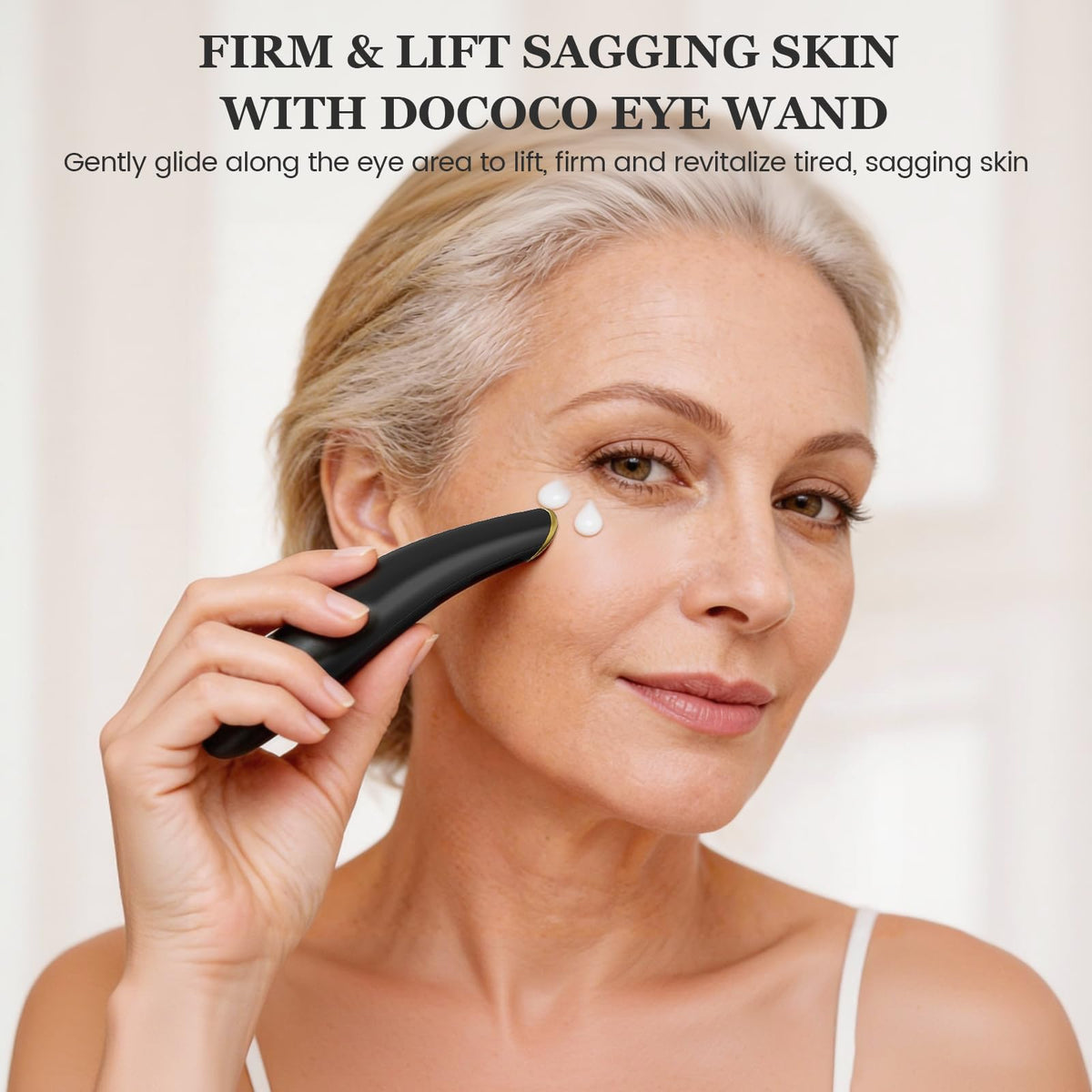 DOCOCO Eye Lift Wand with skincare products to boost absorption.