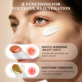 Dococo Eye Massager device pictured for targeted under-eye massage and fatigue relief.