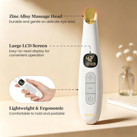 Dococo wand designed for fine lines around eyes with ergonomic head for deeper massage.