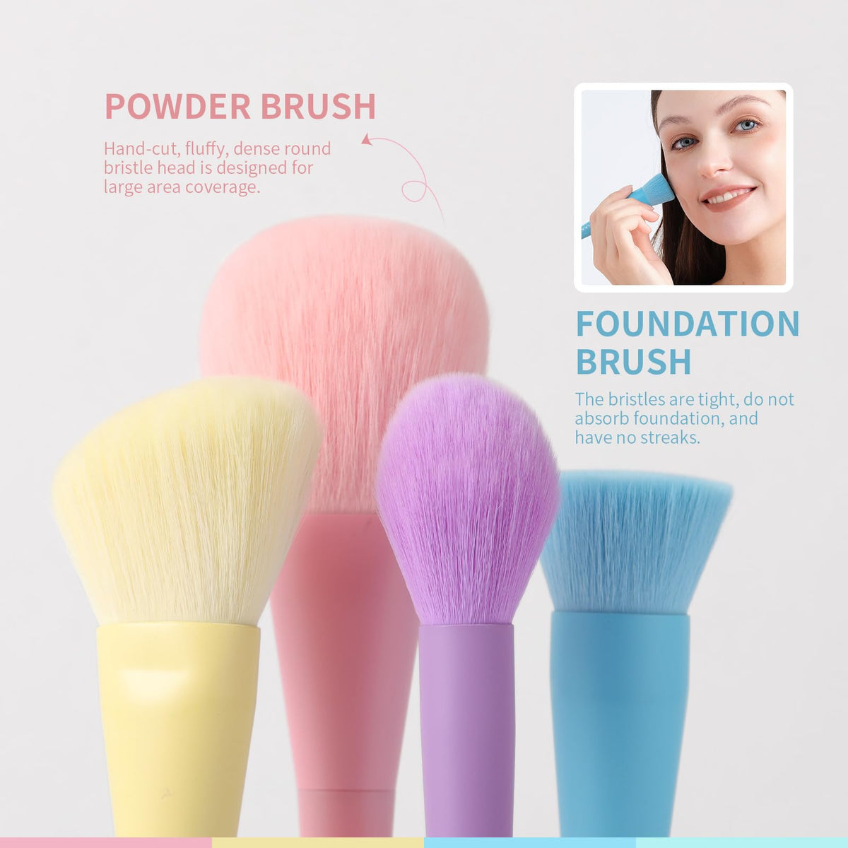 Docolor blush brush angled tip for natural flush and blending.