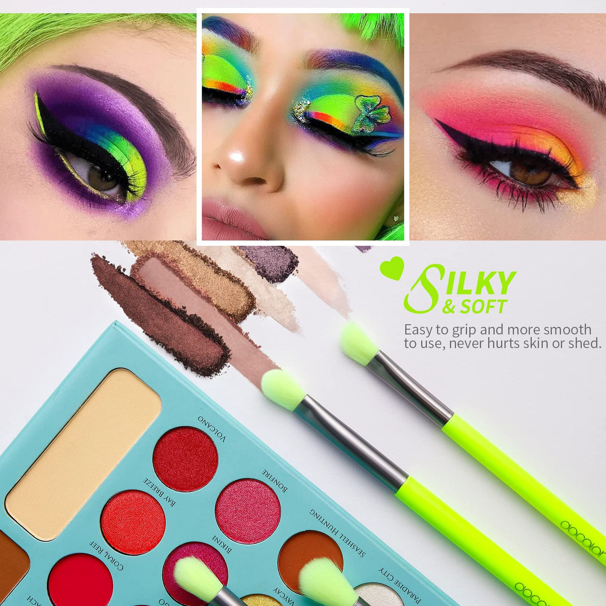 Docolor crease brush helps sculpt depth with smooth transitions.