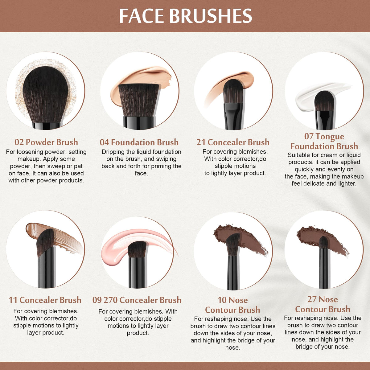 Docolor Obsidian eyeshadow blending brush for soft transitions