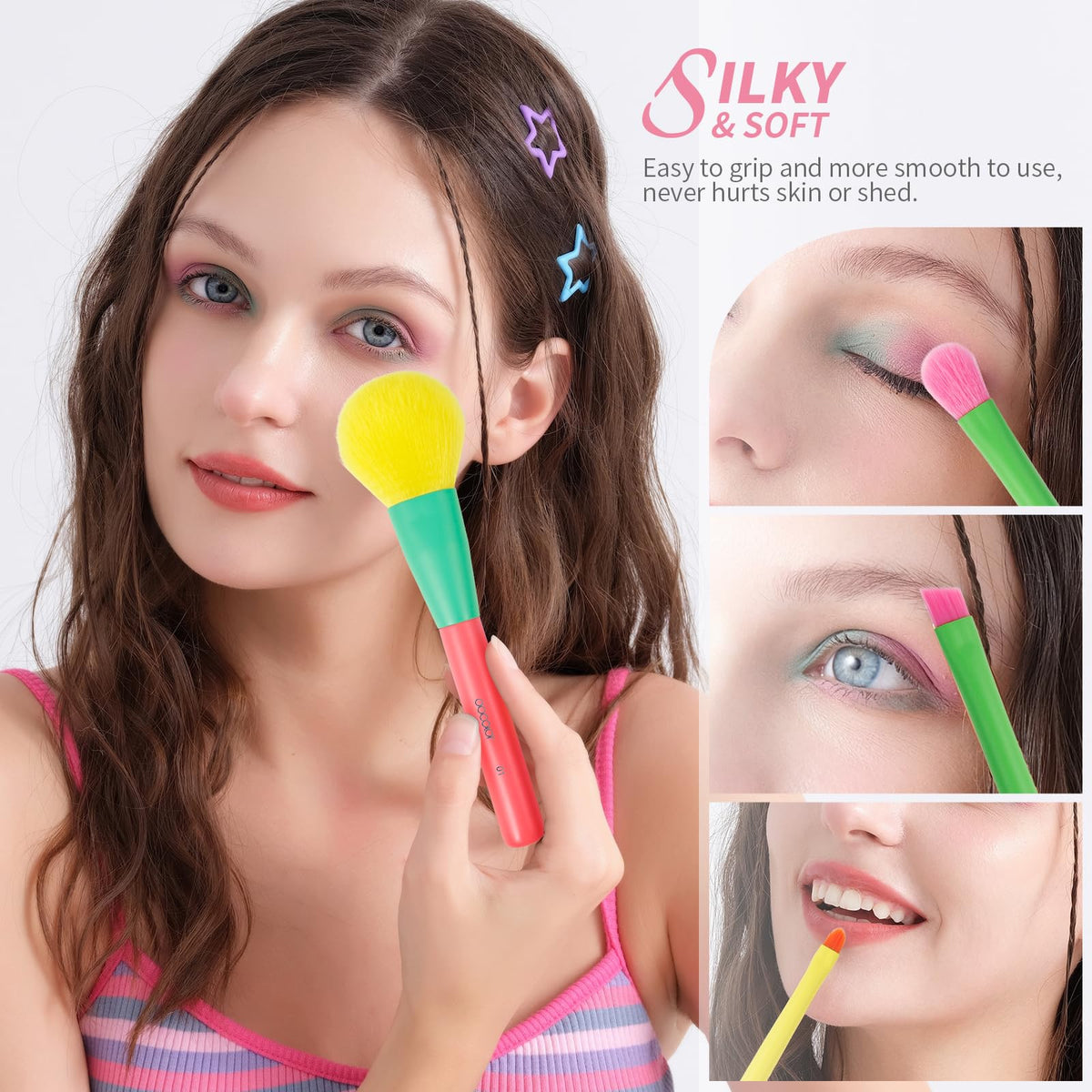 Docolor powder brush designed for flawless setting and seamless blending.