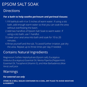 Pouring Doctor Butler’s Epsom Salt Soak into warm water begins a soothing ritual