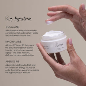Close-up of Doctor Rogers Face Cream texture for easy absorption